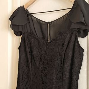 White House Black Market mid-calf black dress